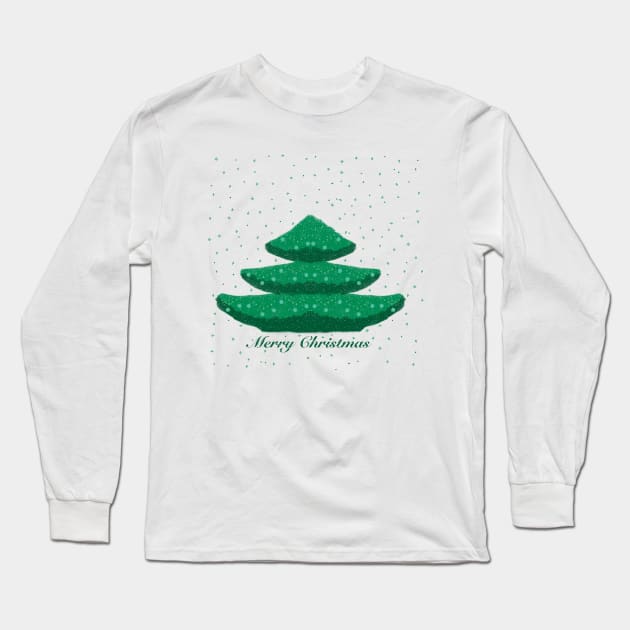 Christmas tree Long Sleeve T-Shirt by Xatutik-Art